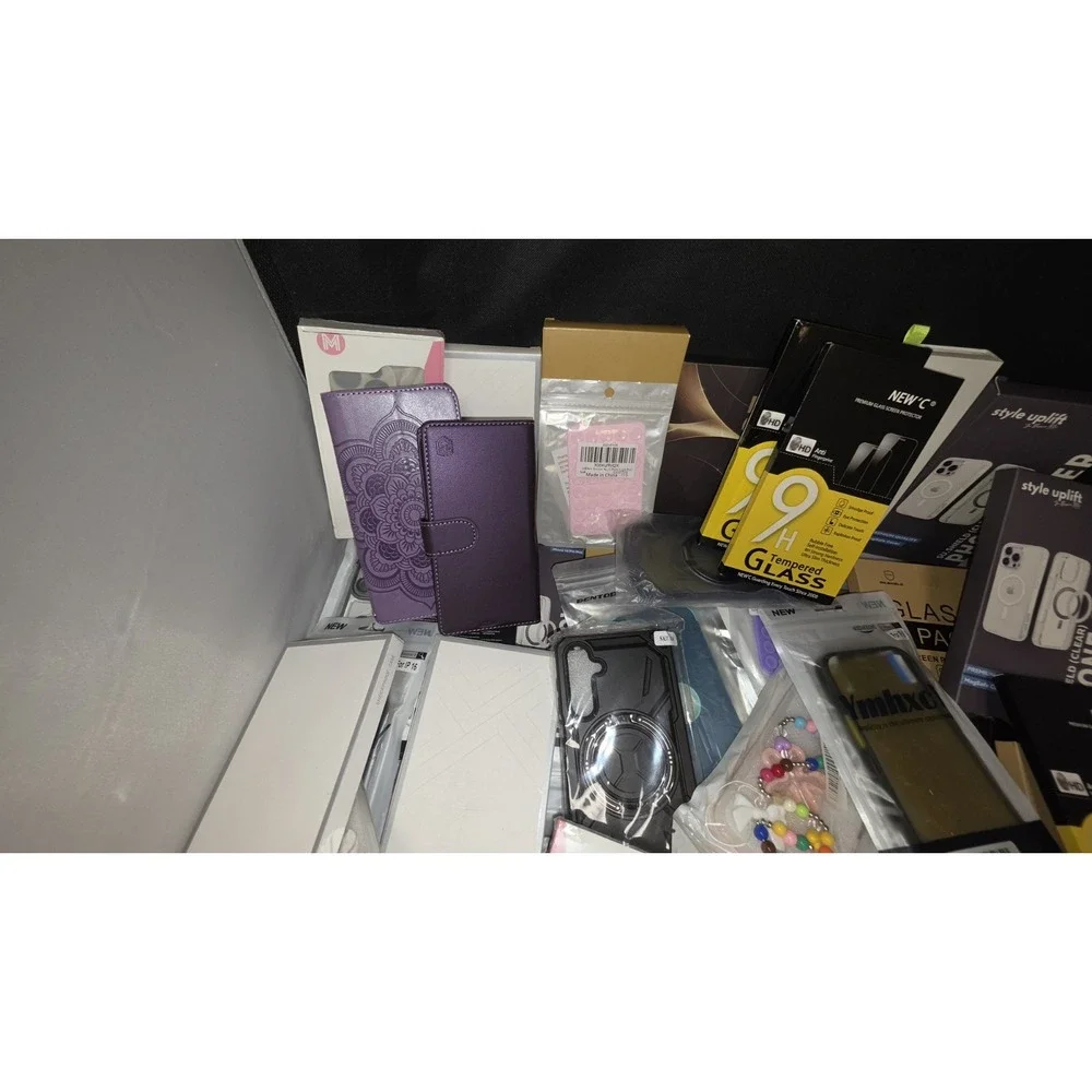 60 + Pc Bulk Phone Case Lot iPhone Samsung Mixed + Screen Protectors